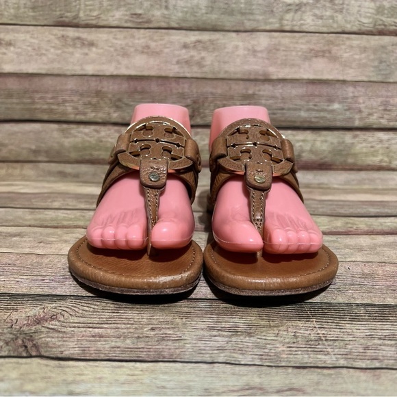 Tory Burch Brown Leather Amanda Sandals - Picture 4 of 9